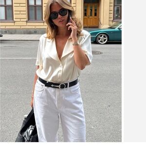 DJERF Avenue Short Sleeve Blouse